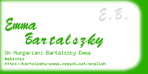 emma bartalszky business card